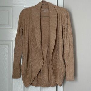 Barefoot Dreams Cozy Chic Lite Circle Cardi Cardigan XS/Small Tan Sable Soft